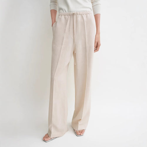 Ladies casual jersey pants with elastic waistband Lune London