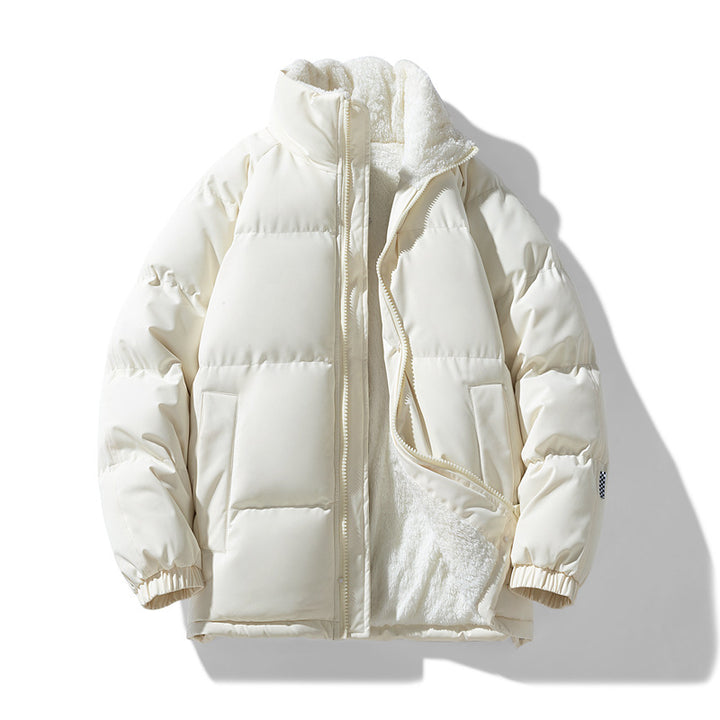 Ladies comfortable quilted fleece jacket with high collar Lune London
