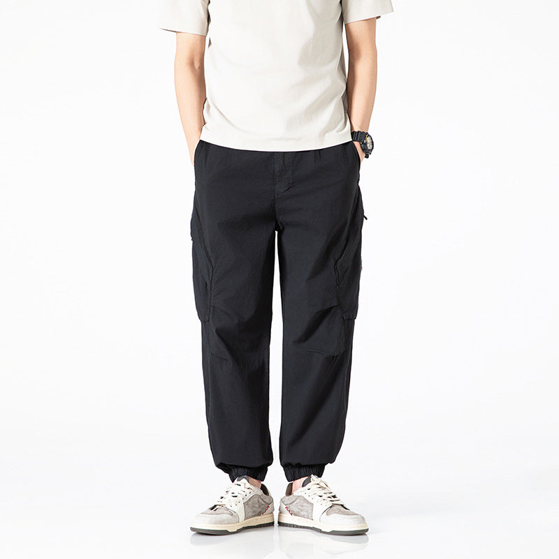 Pantalons cargo décontractés pour hommes avec ceinture élastique Lune London