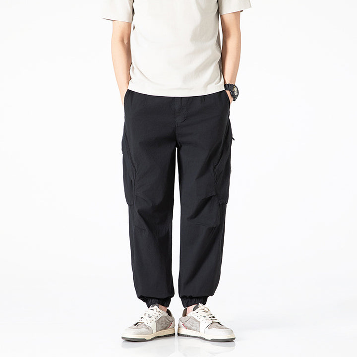 Pantalons cargo décontractés pour hommes avec ceinture élastique Lune London