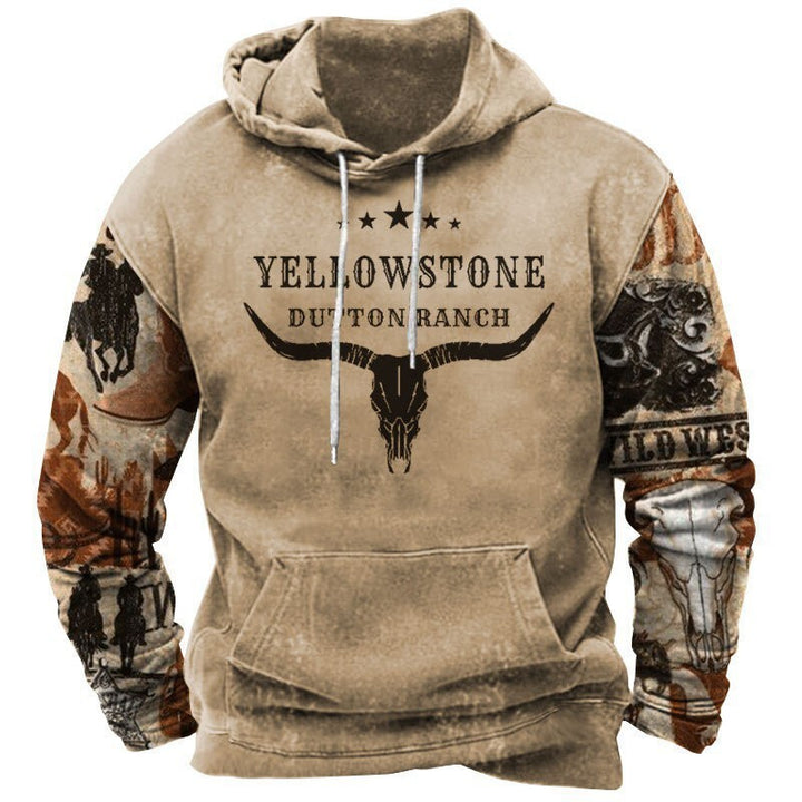 Men's hoodie with western and cowboy design Lune London