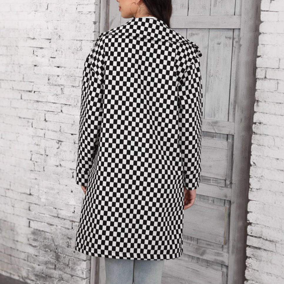 Plaid overshirt jacket for women with pockets and button detail Lune London