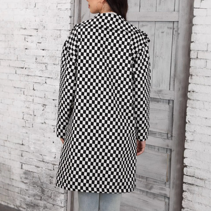 Plaid overshirt jacket for women with pockets and button detail Lune London
