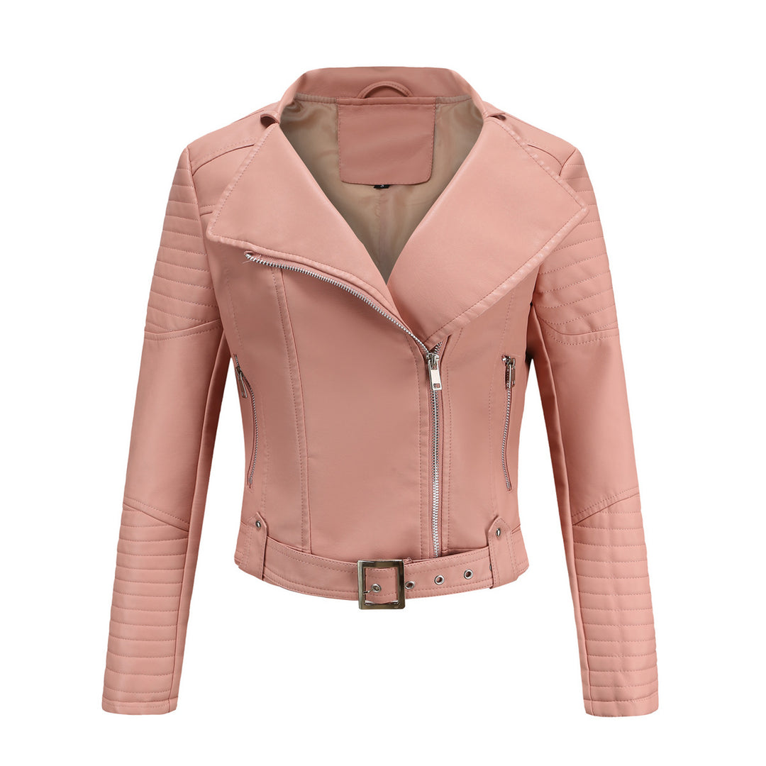 Veste de biker à la mode pour femmes avec un élégant motif matelassé et des détails de fermeture éclair attrayants Lune London