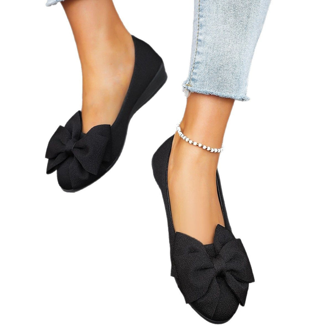 Ladies Elegant Ballerinas with Bow Detail Lune London
