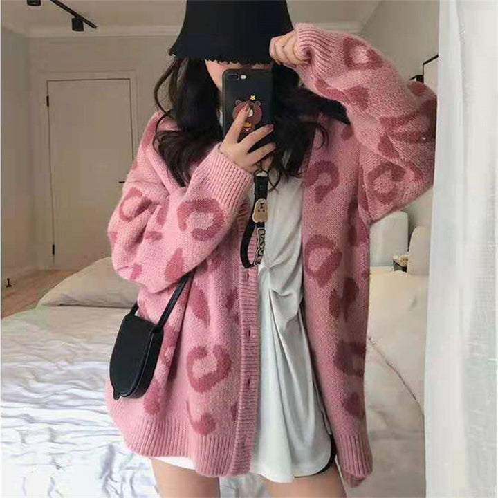 Lune London Leopard Print Knit Jacket for Women