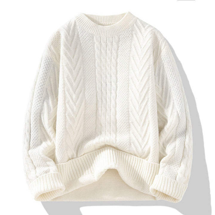 Lune London | Men's chunky knit sweater with cable pattern and casual fit