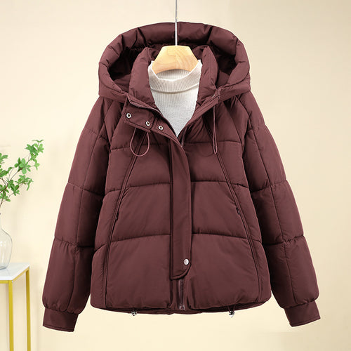 Ladies high-quality quilted functional coat with hood and insulating inserts Lune London