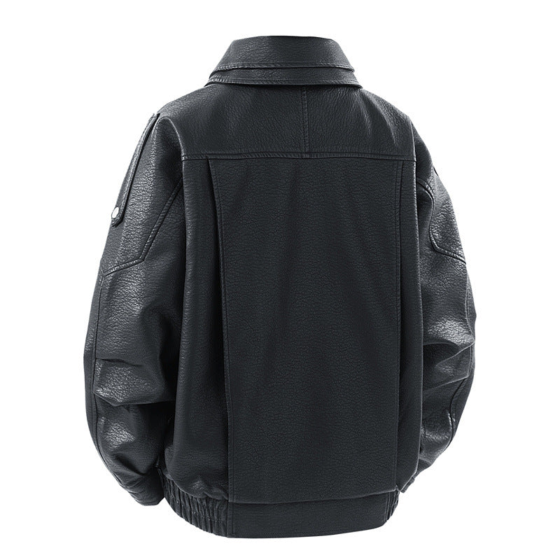Asymmetrical zip faux leather jacket for women Lune London