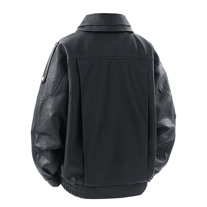 Asymmetrical zip faux leather jacket for women Lune London