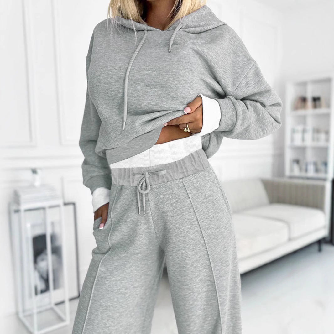 Casual outfit for women with hoodie and wide trousers Lune London