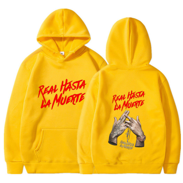 Women's hoodie with eye-catching lettering in urban style Lune London
