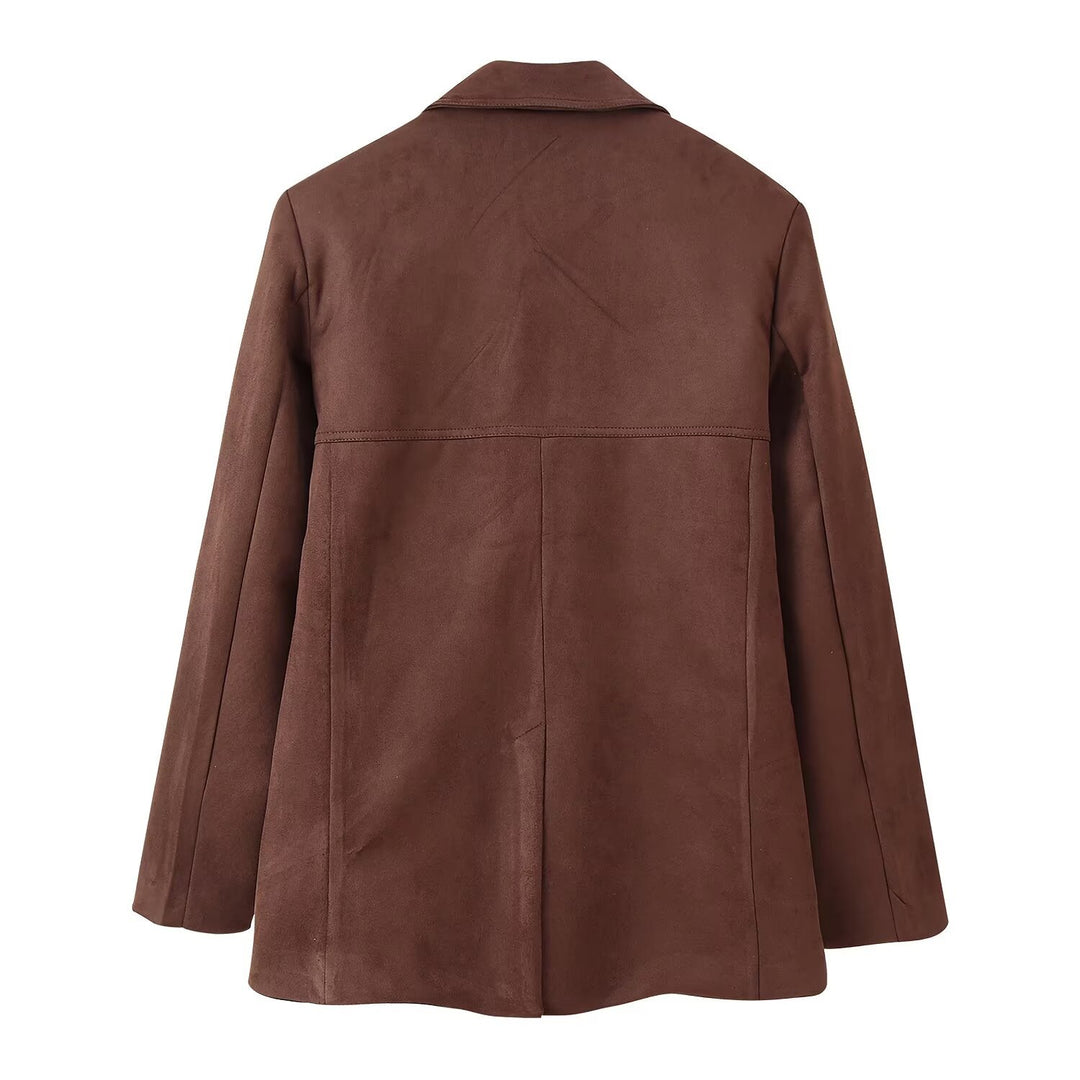 Elegant suede blazer jacket for women Lune London