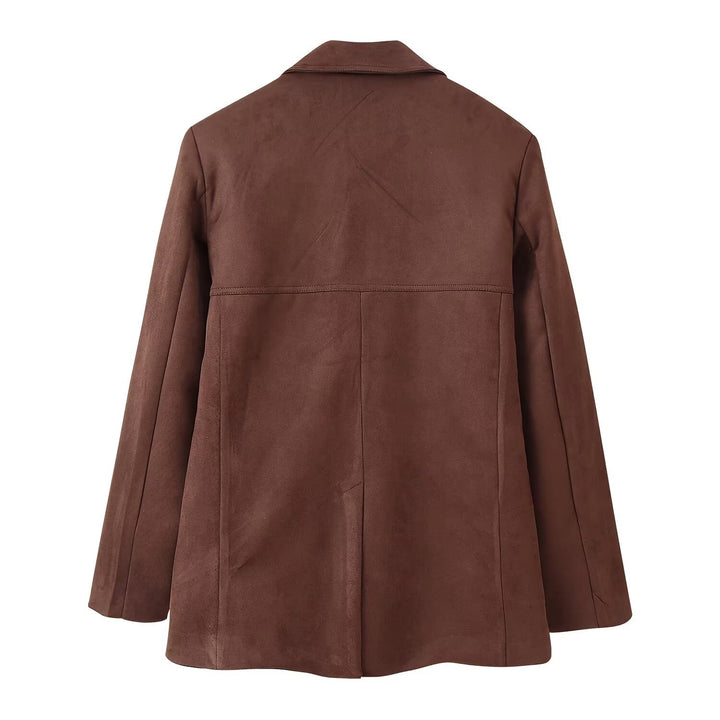 Elegant suede blazer jacket for women Lune London