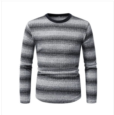 Men's long sleeve shirt in textured material with a stylish striped pattern Lune London