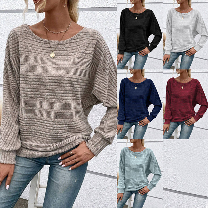 Loose fit knitted sweater for women with a relaxed fit and refined ribbed details Lune London