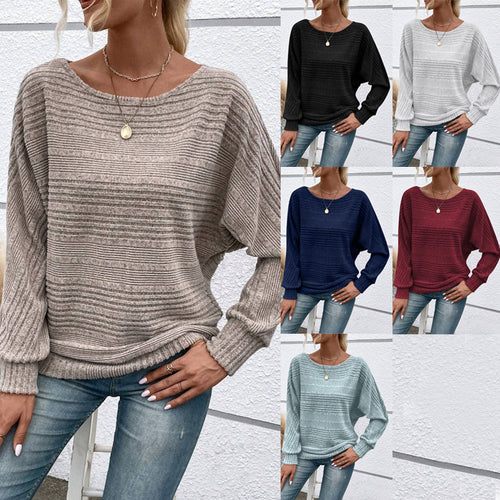 Loose fit knitted sweater for women with a relaxed fit and refined ribbed details Lune London