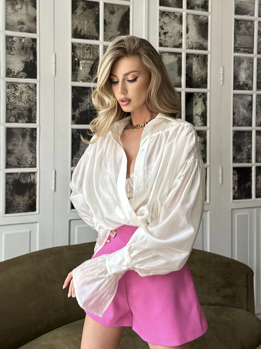 Ladies Transparent Oversized Blouse Lune London