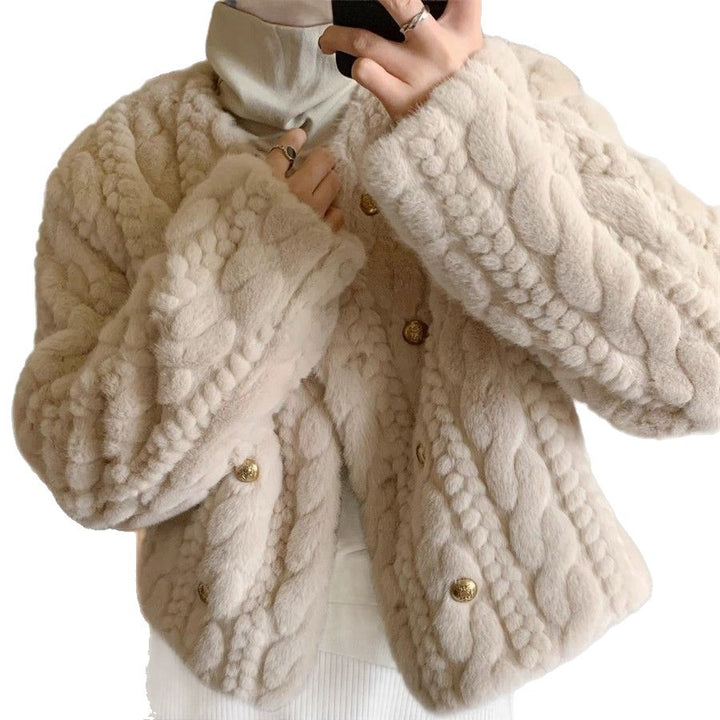 Cardigan moelleux pour femmes avec détails de boutons dorés Chic & Stil