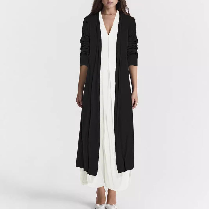 Airy maxi skirt for women with elegant V-neck and flowy cut Lune London