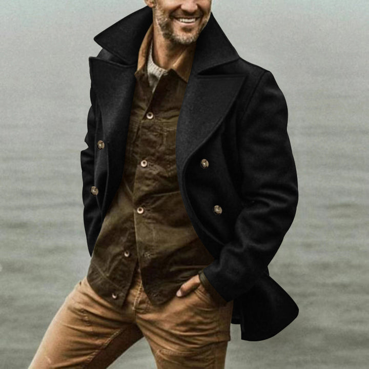 Men Elegant Peacoat Lune London
