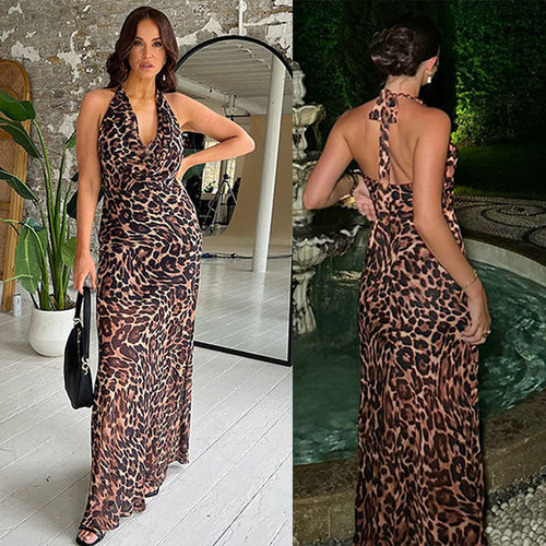 Maxi dress with cowl neck for women with side slit Lune London