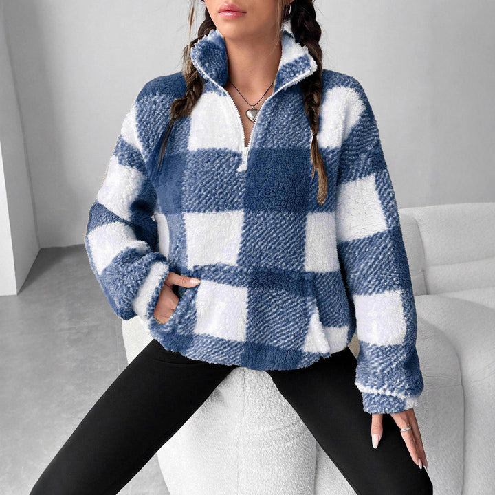 Fleece jacket for women with zipper and pockets Lune London