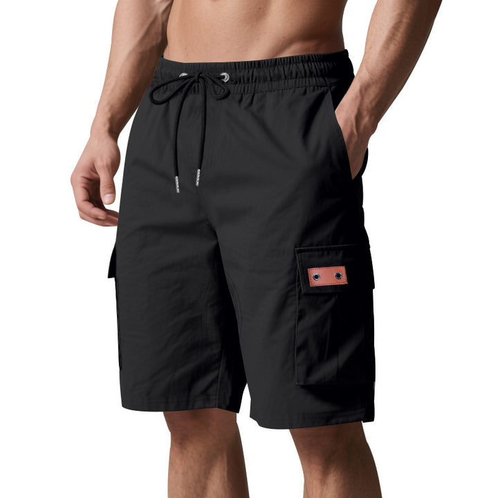 Shorts cargo pour hommes avec taille élastique et poches latérales pratiques Lune London