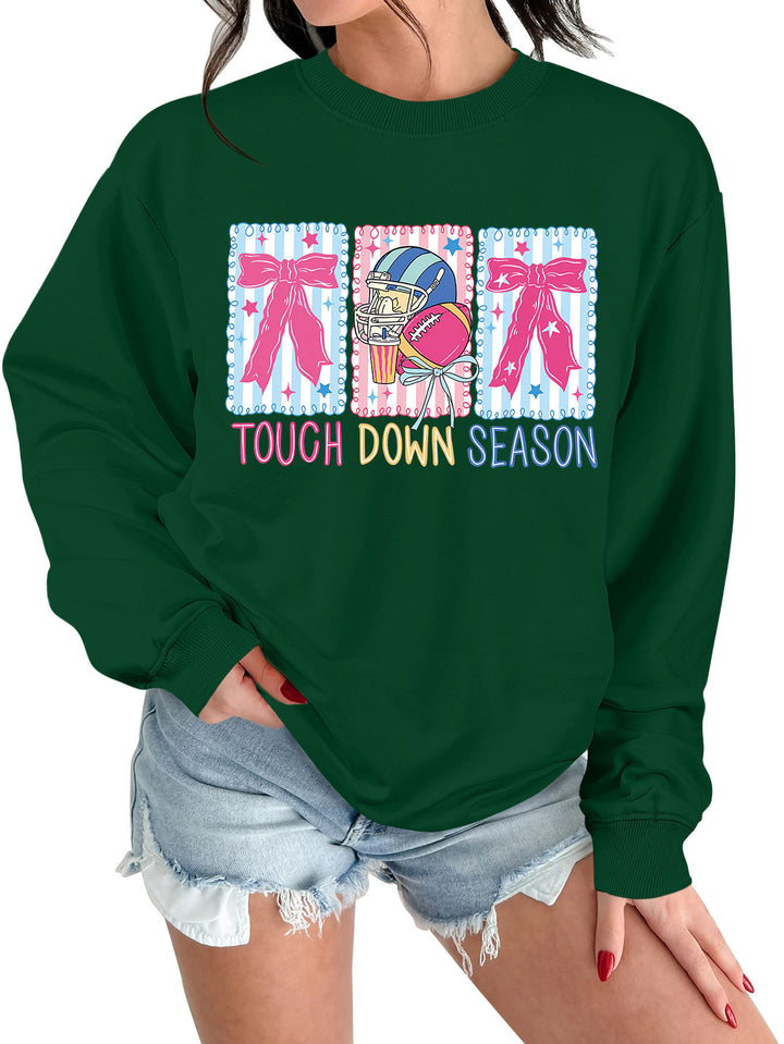 Sweat-shirt femme avec motif de football créatif et coupe décontractée Chic & Stil
