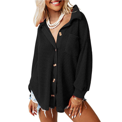 Casual plaid shirt jacket for women with button placket Lune London