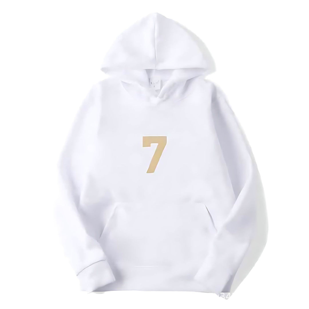 Women's hoodie with sporty design and numeric print Chic & Stil