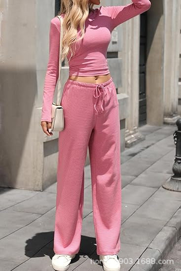 Ensemble décontracté à manches longues pour femmes avec coupe ample Chic & Stil