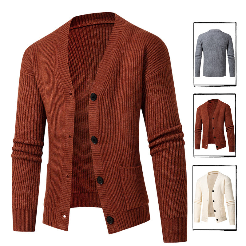 Men's knitted jacket with an elegant ribbed design Lune London