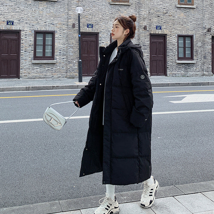 Elegant long parka for ladies with practical hood and warm padding Lune London
