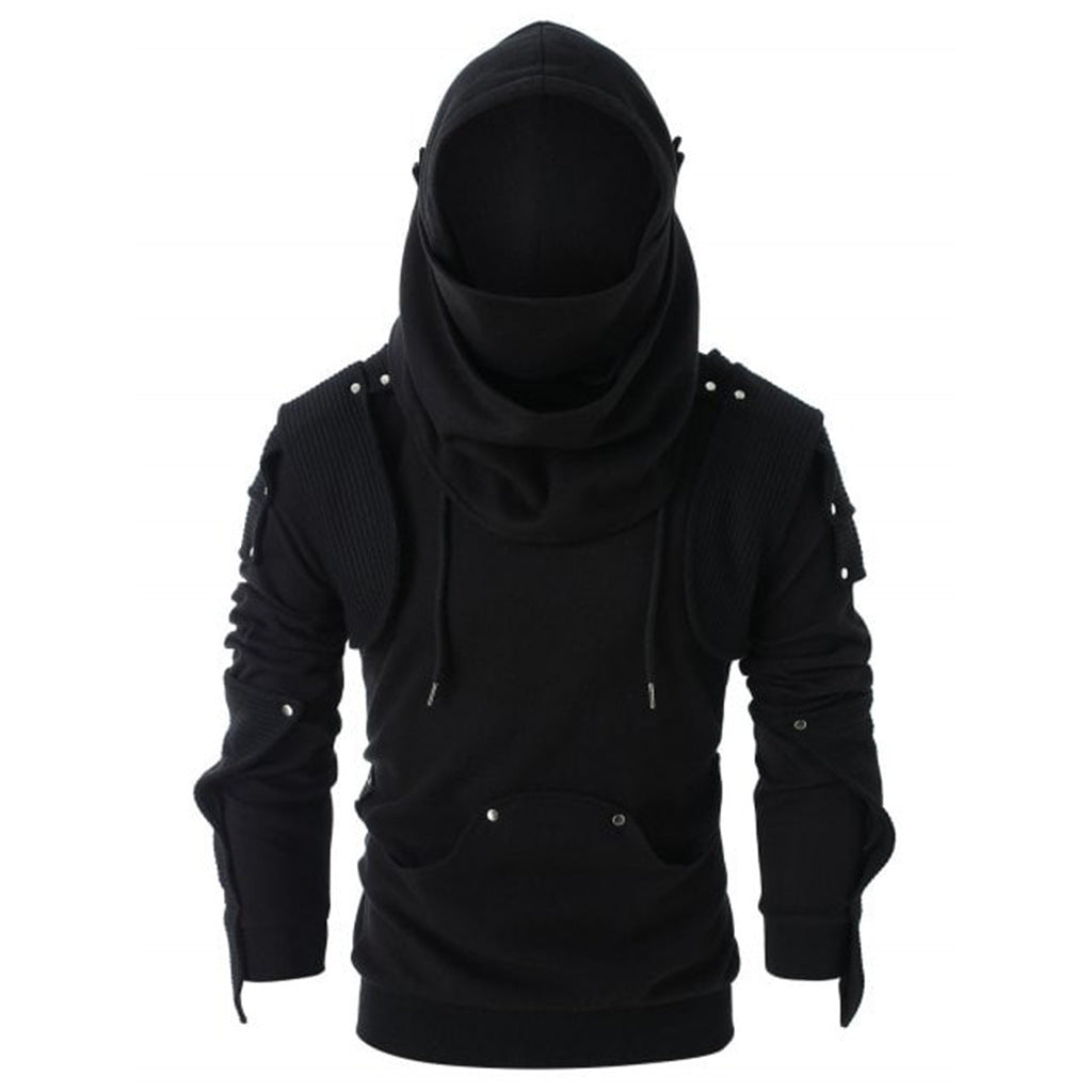 Stylish men's hoodie with innovative collar and practical pockets Lune London