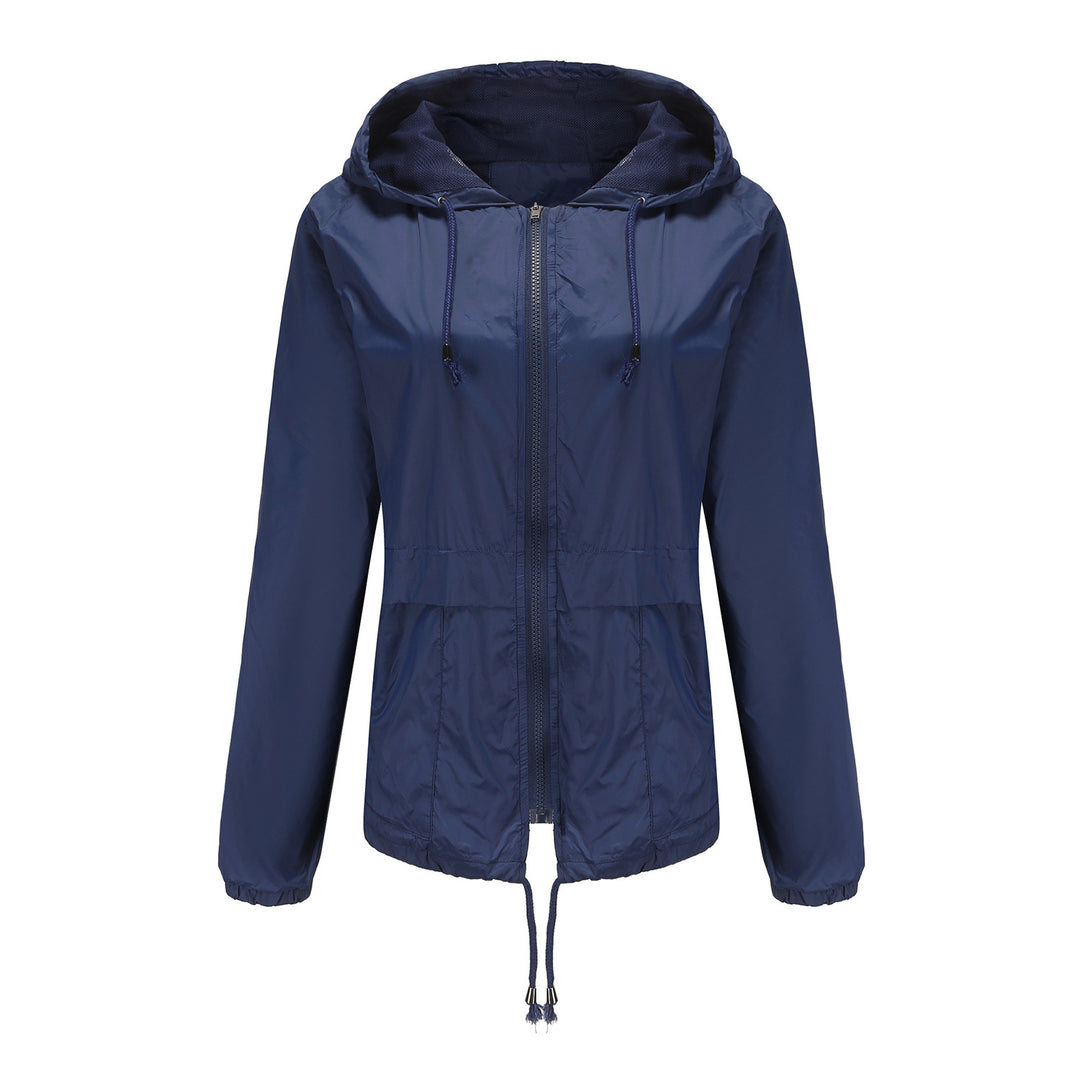 Women's sporty windbreaker jacket with adjustable hood and elastic cuffs Lune London