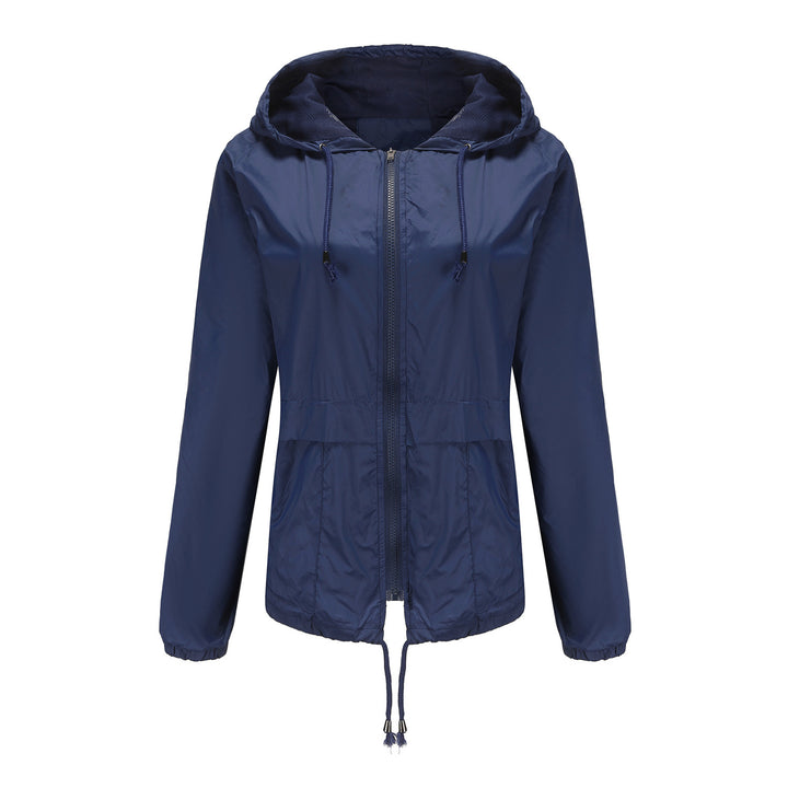 Women's sporty windbreaker jacket with adjustable hood and elastic cuffs Lune London