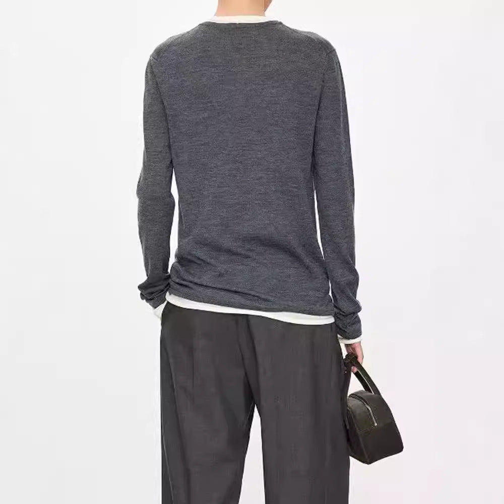 Chemise femme à manches longues en tricot fin de haute qualité Chic & Stil
