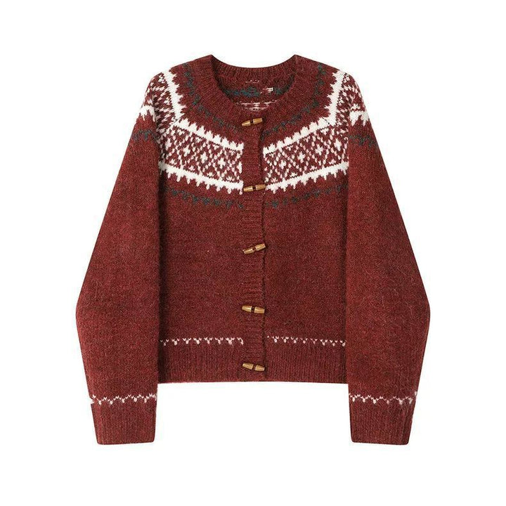 Cardigan pour dames avec élégant motif norvégien Chic & Stil