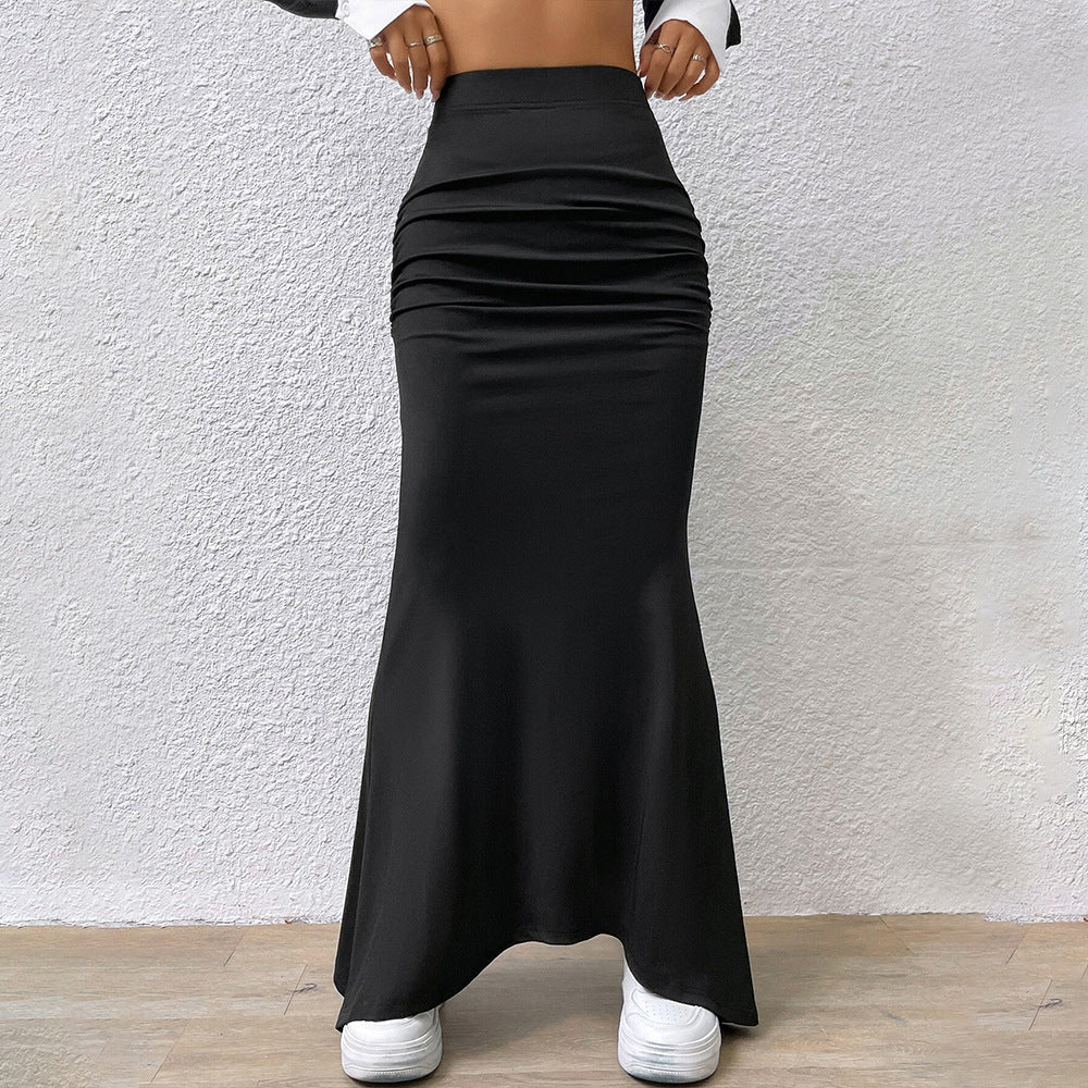 Jupe maxi pour femmes avec des détails de volants sophistiqués et une coupe élégante Chic & Stil