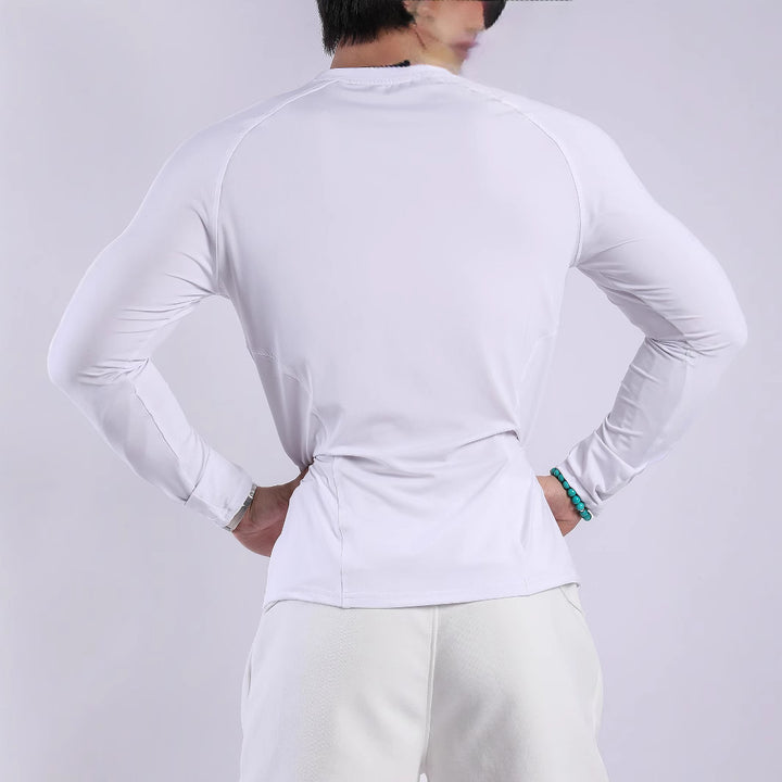 Long Sleeve Men's Sports T-Shirt in Breathable and Moisture-Wicking Fabric Lune London
