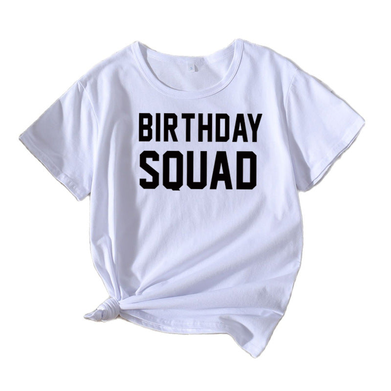 Ladies Graphic Birthday Squad T-Shirt Lune London