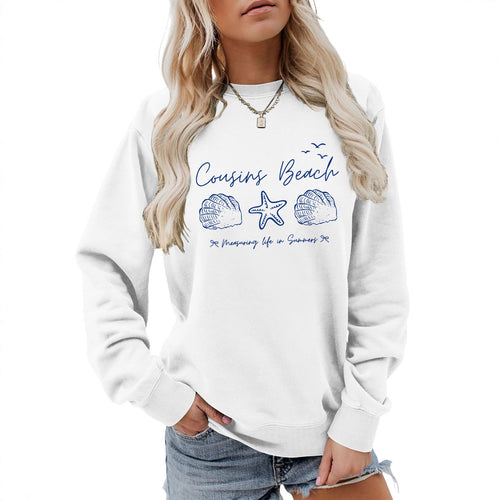 Sweat-shirt femme avec motif maritime et coupe confortable Chic & Stil
