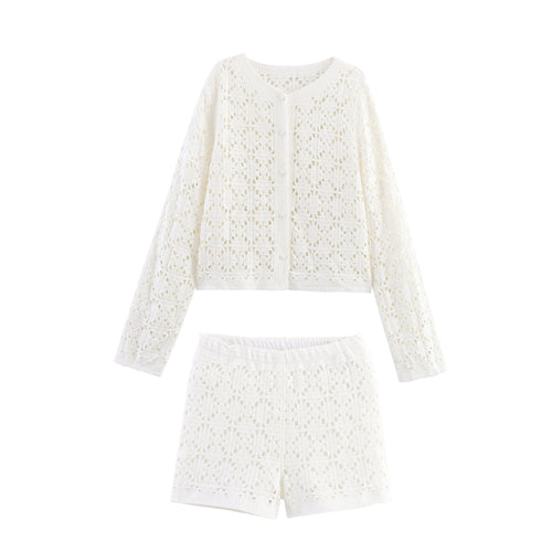 Leisure bikini set for women with crochet top and shorts Lune London