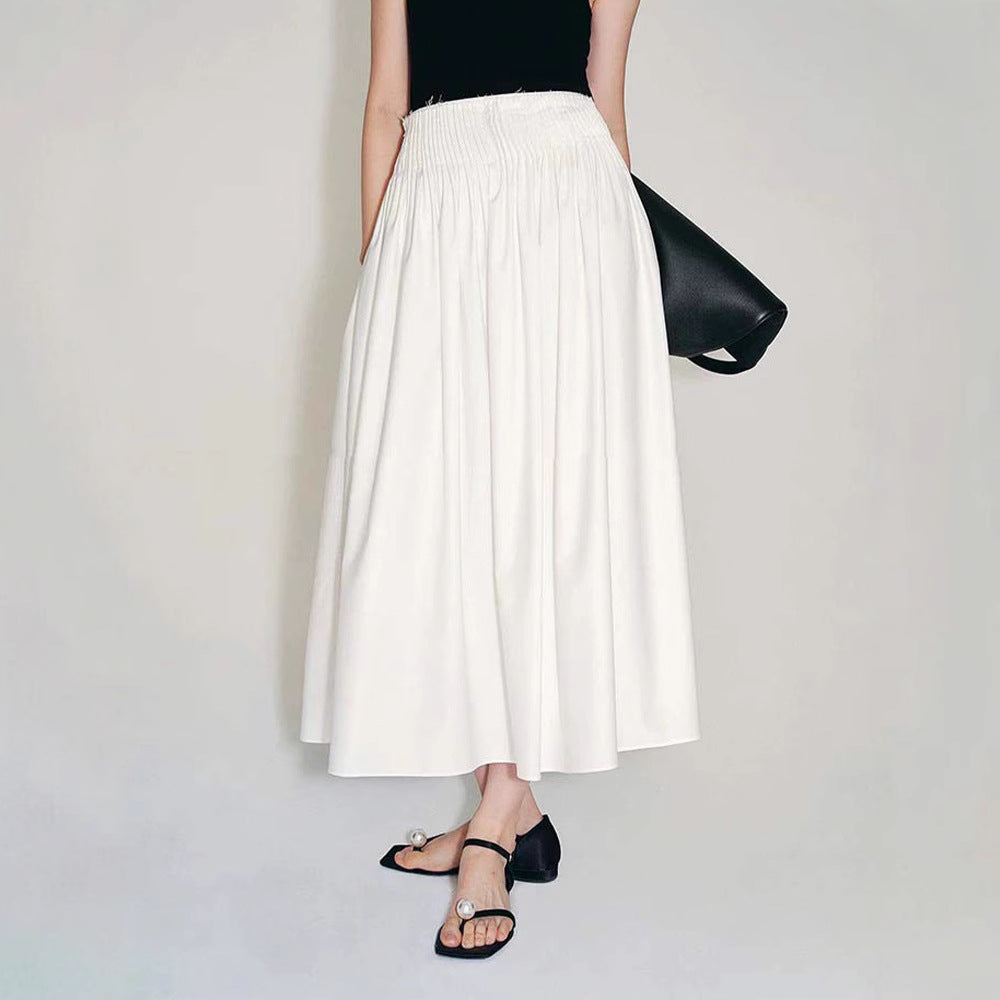 Jupe midi élégante pour femmes avec détails plissés Chic & Stil