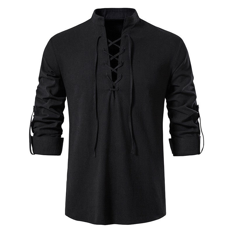 Men's casual long sleeve shirt with modern lace design and high quality cotton Lune London