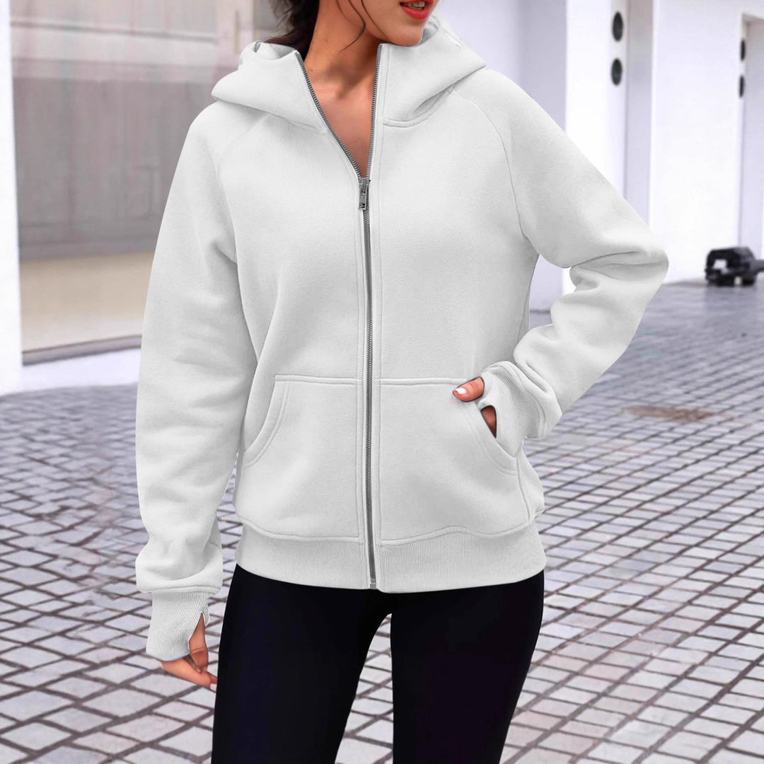 Veste à capuche confortable pour femmes avec fermeture éclair complète Chic & Stil