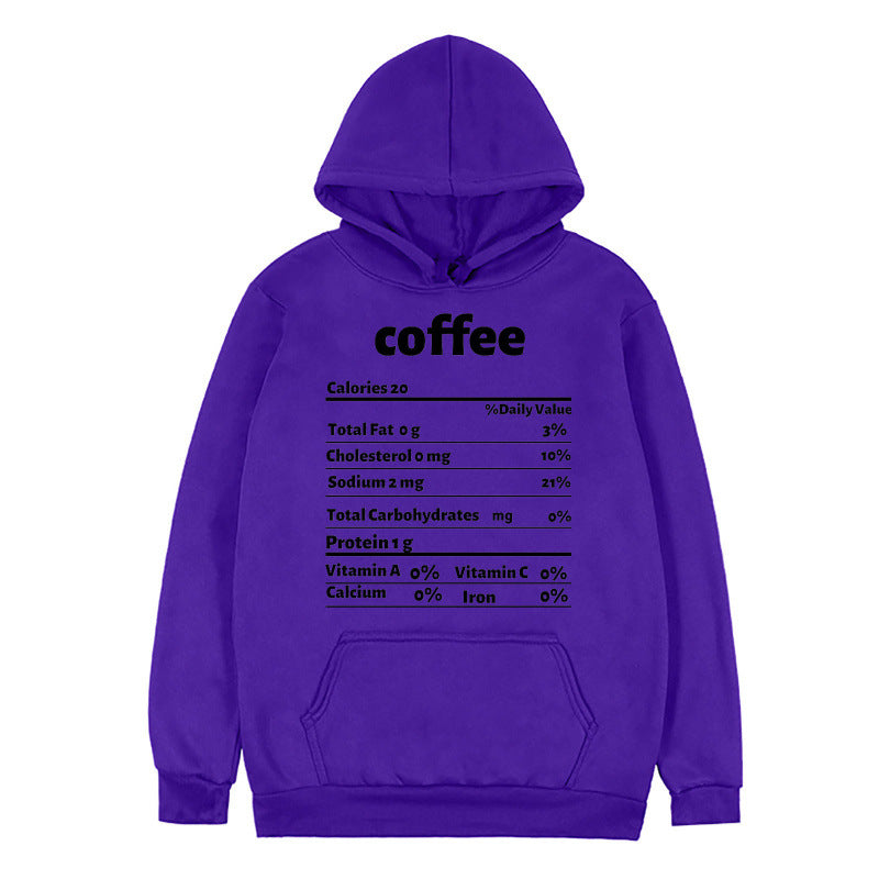 Women's hoodie with creative nutritional design Lune London