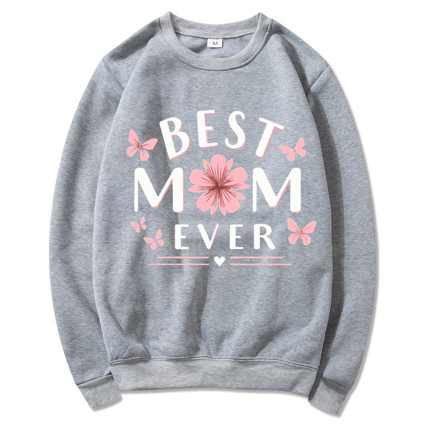 Sweatshirt pour femmes avec une phrase favorite ludique et un design floral Chic & Stil