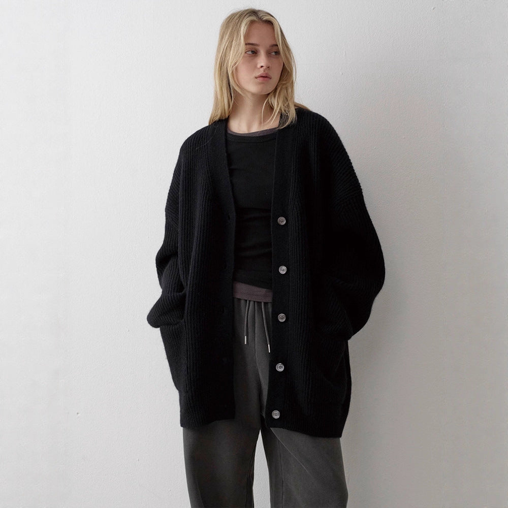 Cardigan en tricot épais pour femmes avec des manches surdimensionnées Chic & Stil
